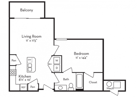 Floorplan for Legacy Ridge Apartments