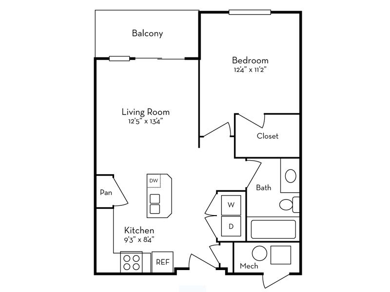 1 Bedroom (1-1)