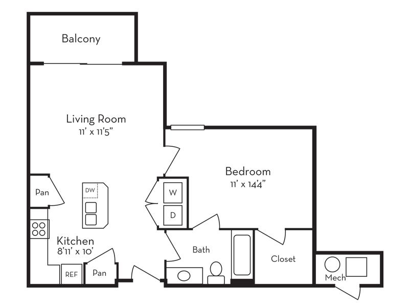 1 Bedroom (1-2)