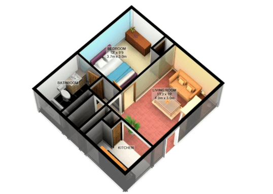 Floorplan for Buena Vista Apartments