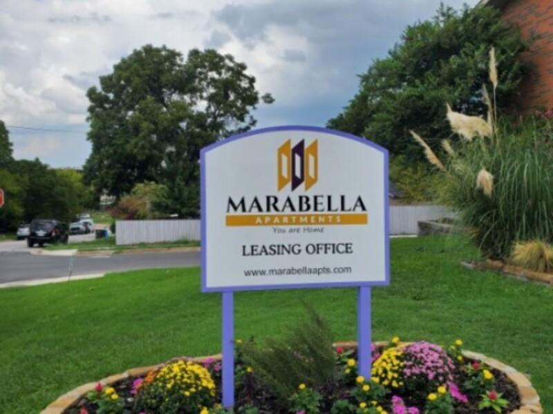 Monument Sign | Marabella Apartments in Fort Worth, TX