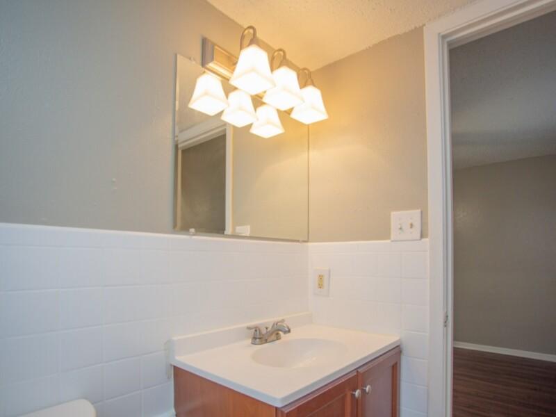 Bathroom Mirror | Marabella Apartments in Fort Worth, TX