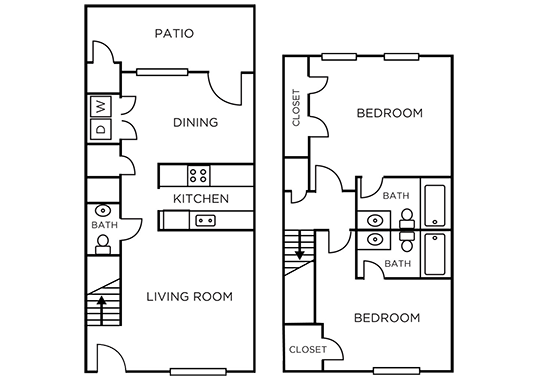 Floorplan for Mountain Brook Townhomes Apartments