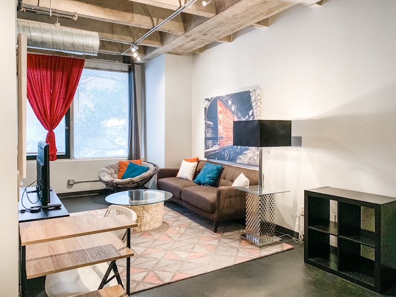 Living Room | The Metropolitan Loft | Downtown Jacksonville Apartments