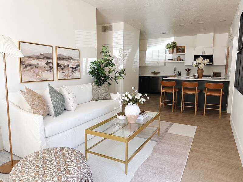 Living Room | 2 Bedroom Apartment | Millcreek Residences