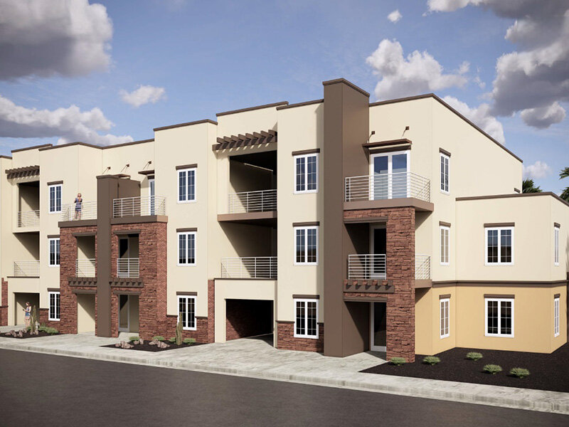 outside of the Millcreek Residences apartment building