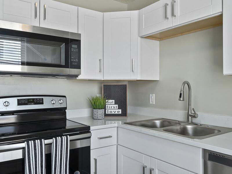 Stove and Sink | New Brigham Apartments
