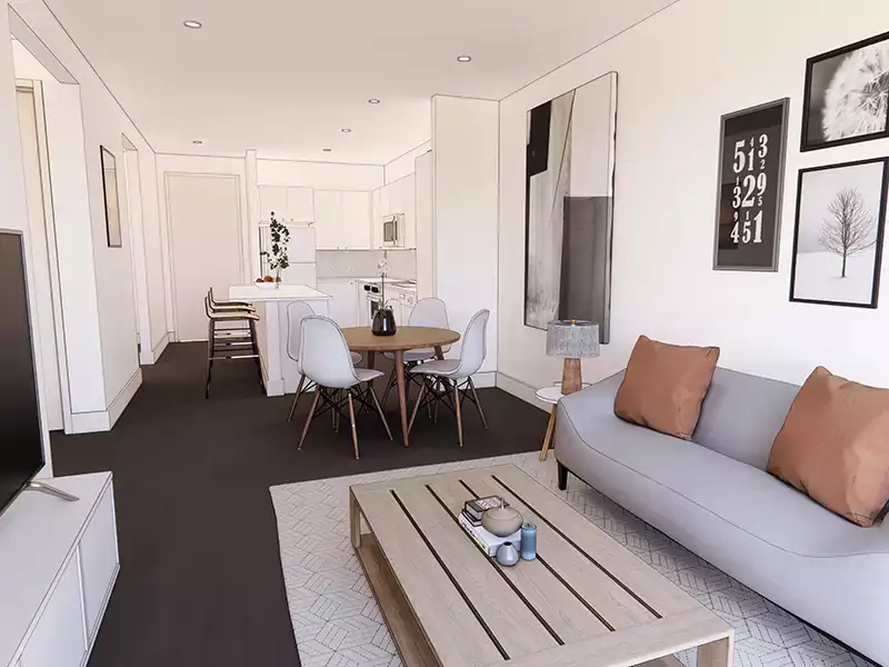 Living Room | Palomino Flats Apartments in San Antonio, TX
