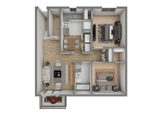 Floorplan for Parkville Place Apartments Apartments