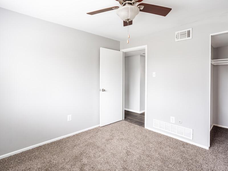 Carpeted Bedroom | Parkville Place Apartments