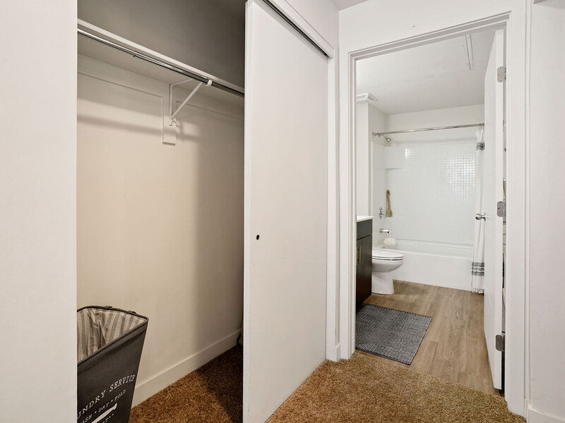 Closet and Bathroom | Paxton 365 Apartments