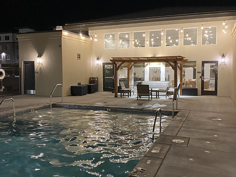 Pool at Nighttime | Red Rocks at Sienna Hills