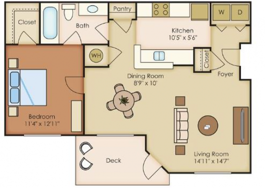 Floorplan for Regal Park Apartment Homes Apartments