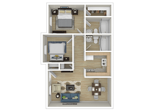 Floorplan for The Reserve at Andover by Bromley Living Apartments