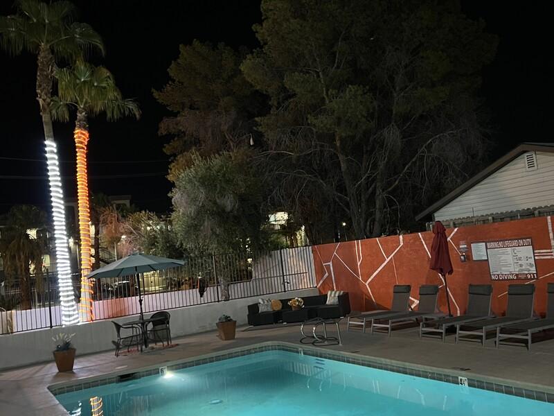 Pool at Night | The Reserve at Andover