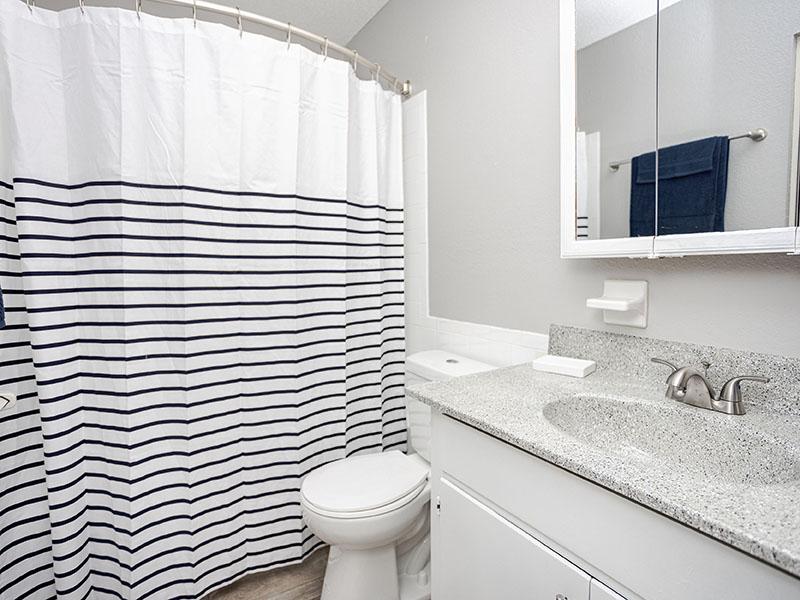 Bathroom | Riverside Heights Apartments in Riverside, MO