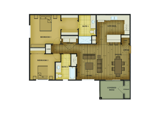Floorplan for Ruby Vista Apartments Apartments