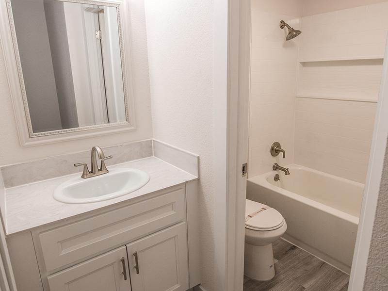 Bathroom with Tub | The Rue Apartments in Salt Lake City