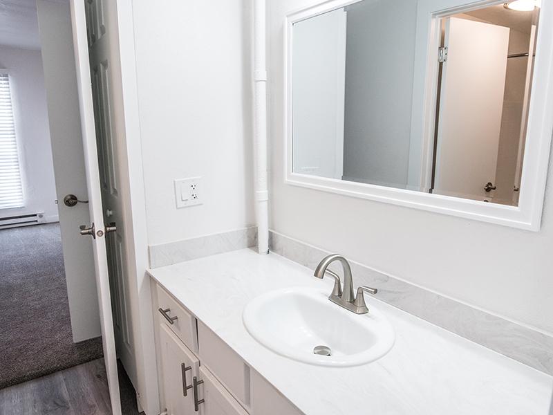 Bathroom Vanity | The Rue Apartments in Salt Lake City