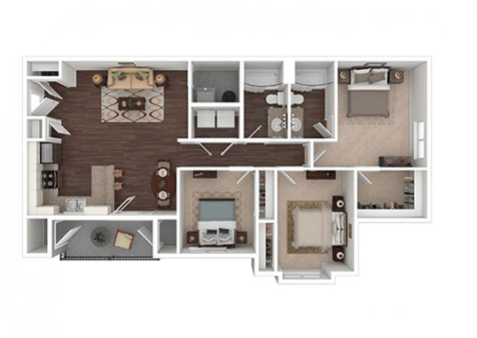 Floorplan for Springs at Copper Canyon Apartments