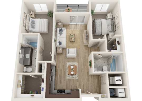 Floorplan for Senior Living on Washington Apartments