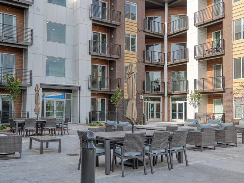 Outdoor Seating | Senior Living on Washington | Apartments in Ogden, UT