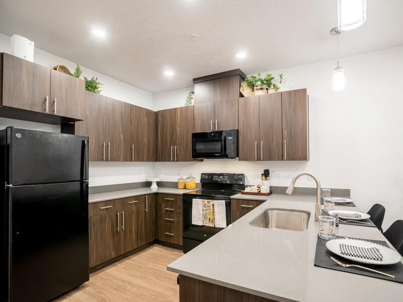 Fully Equipped Kitchen | Senior Living on Washington | Apartments in Ogden, UT