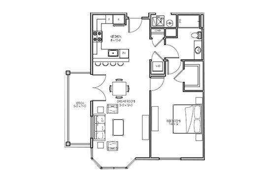 Floorplan for Gardner Station Apartments