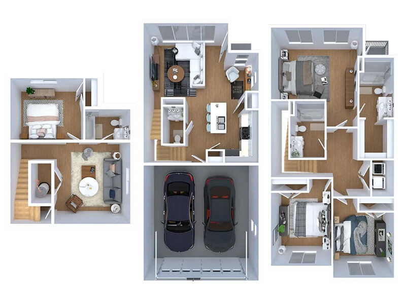 Slatewood Townhomes Floor Plan 4 Bedroom 2.5 Bath