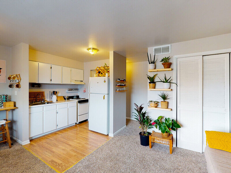 Living Room and Kitchen | One Somerset Apartments