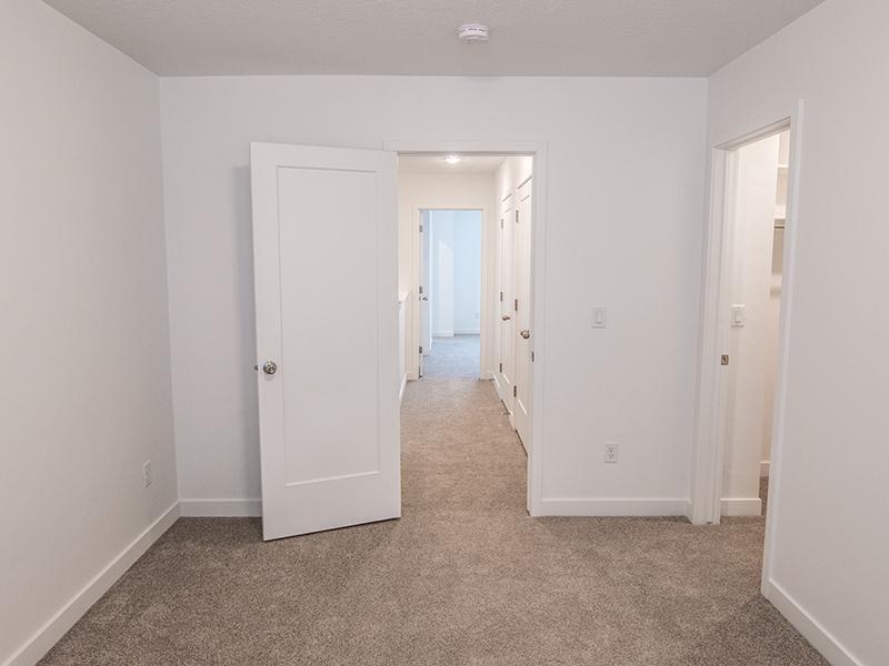 Bedroom and Closet | Station Parkway Townhomes in Farmington, UT