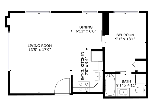 Floorplan for Stratton Apartments