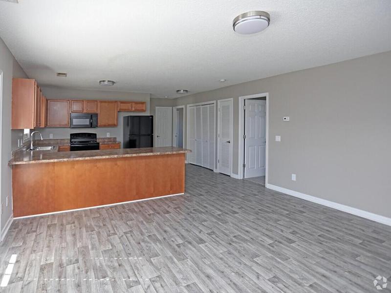 Living Room and Kitchen | Summers Run Apartments in Asheboro, NC