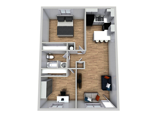 Floorplan for The Annie Apartments