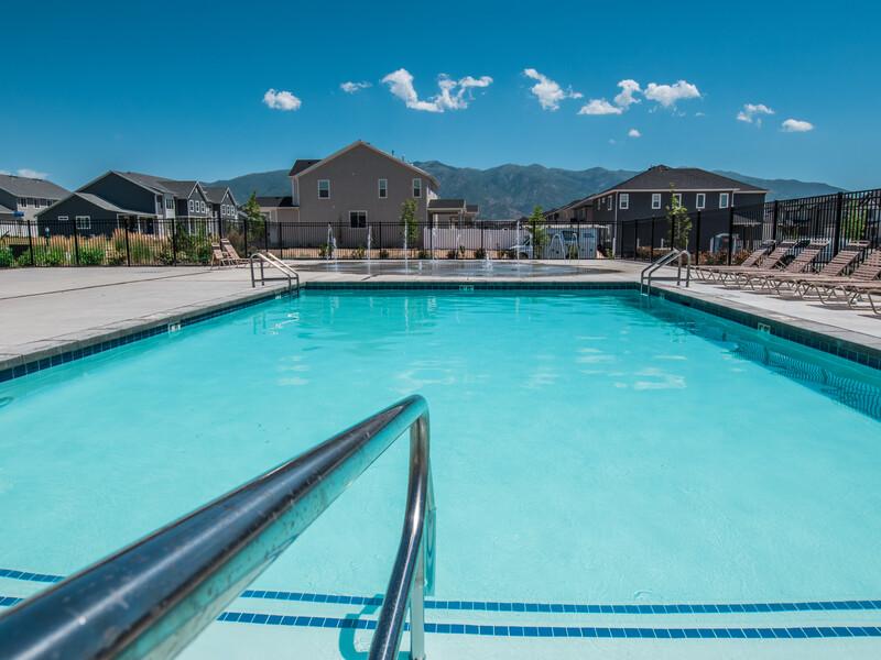 Shimmering Pool | The Park Townhomes in Layton, UT