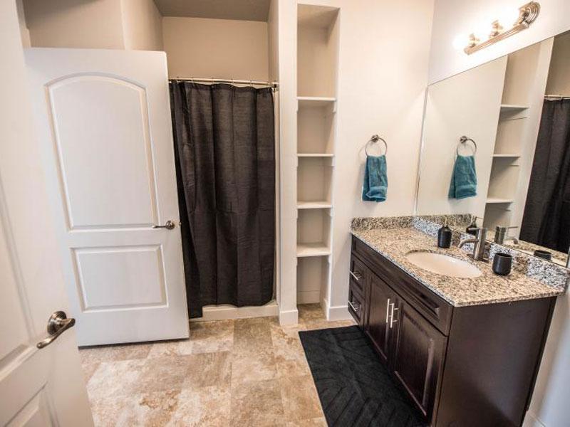 Tower view: Apartments in Ogden Bathroom