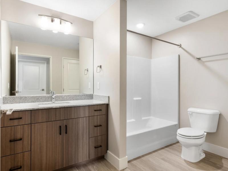 Spacious Bathroom | Trailhead Apartments