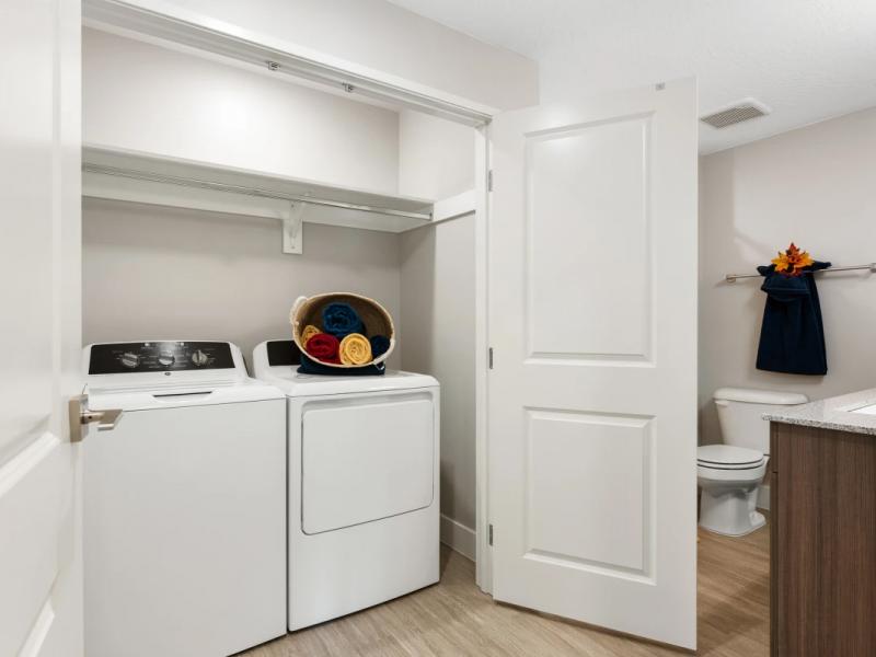 Interior Washer/Dryer | Trailhead Apartments
