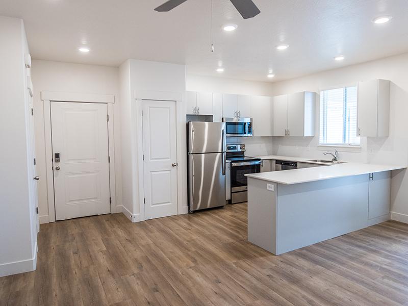 Kitchen with Pantry | Trail Hollow Apartments in West Haven, UT