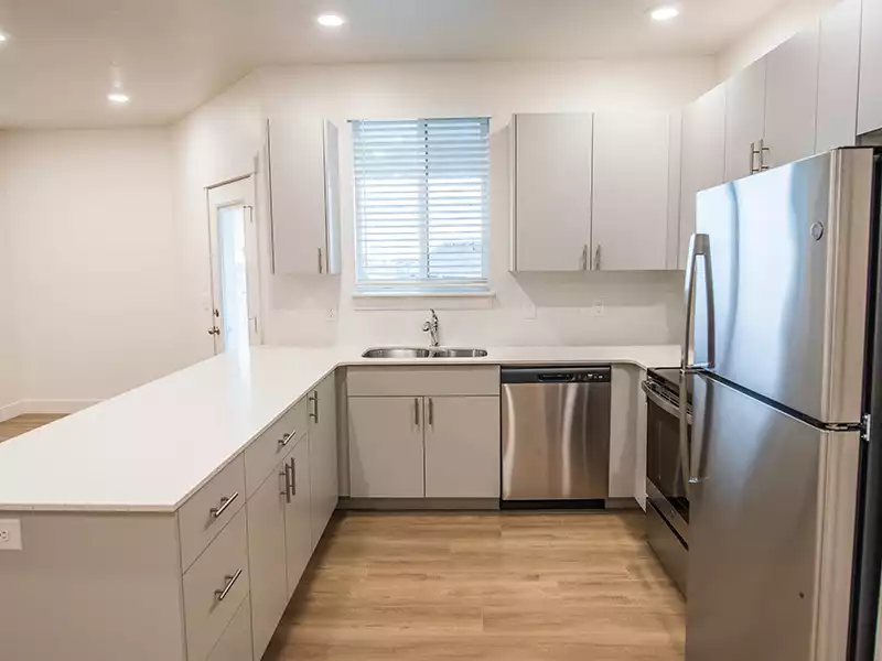 Kitchen with Window | Trail Hollow Apartments in West Haven, UT