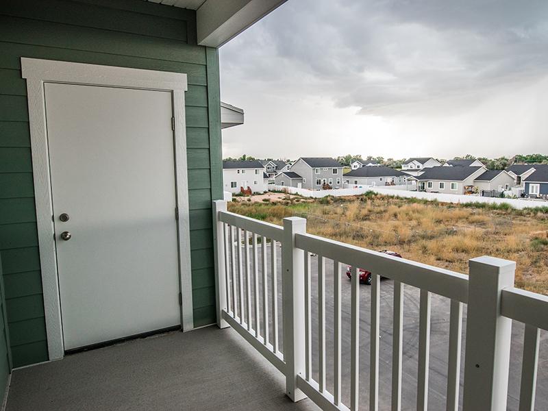 Balcony with Storage | Trail Hollow Apartments in West Haven, UT