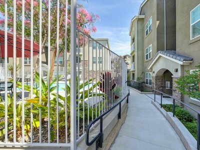 Walking Paths by Pool | Vela Apartments in Santee, CA