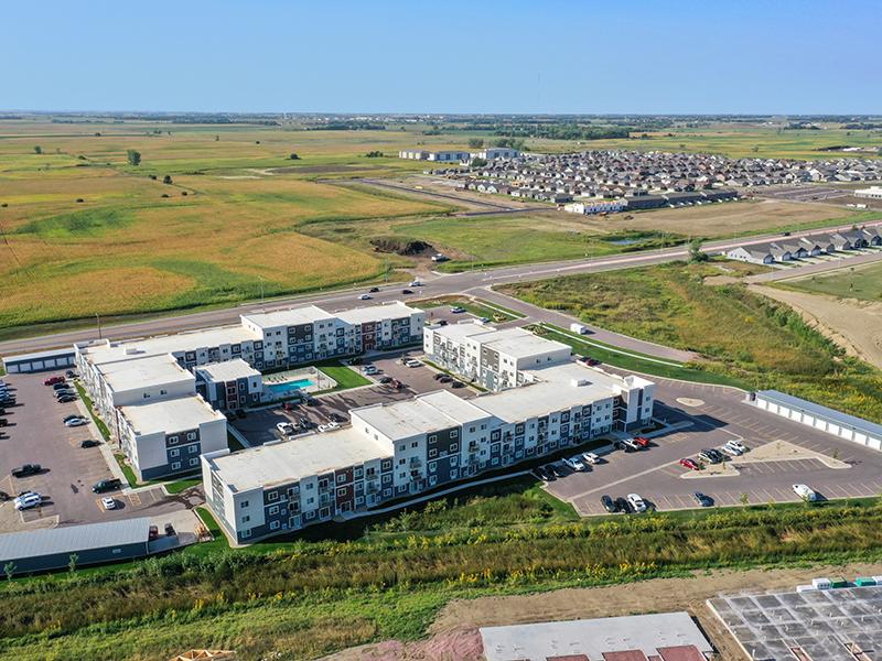 Aerial View of Building | Whisper Ridge Apartments in Sioux Falls, SD