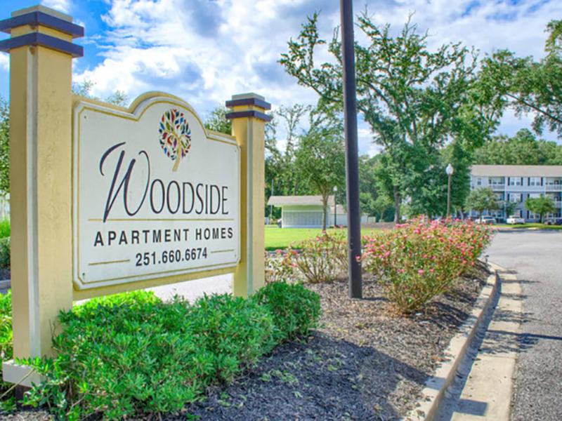 Monument Sign | Woodside Apartments in Mobile, AL