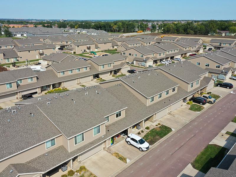 View of Street and Townhomes | West Pointe Commons Townhomes in Sioux Falls, SD