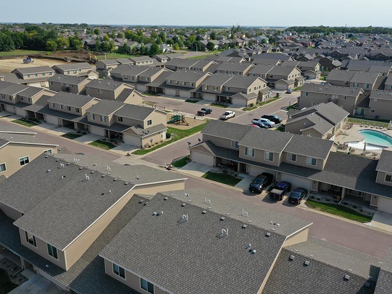 Aerial Shot of Neighborhood | West Pointe Commons Townhomes in Sioux Falls, SD