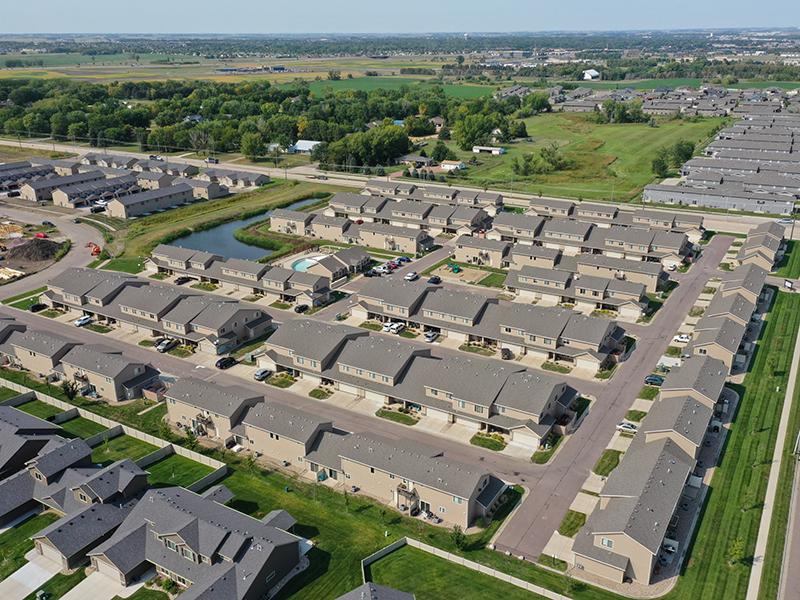 Above View of Townhomes | West Pointe Commons Townhomes in Sioux Falls, SD