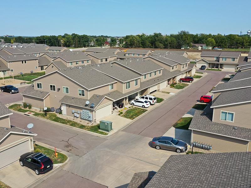 Aerial View of Townhomes | West Pointe Commons Townhomes in Sioux Falls, SD