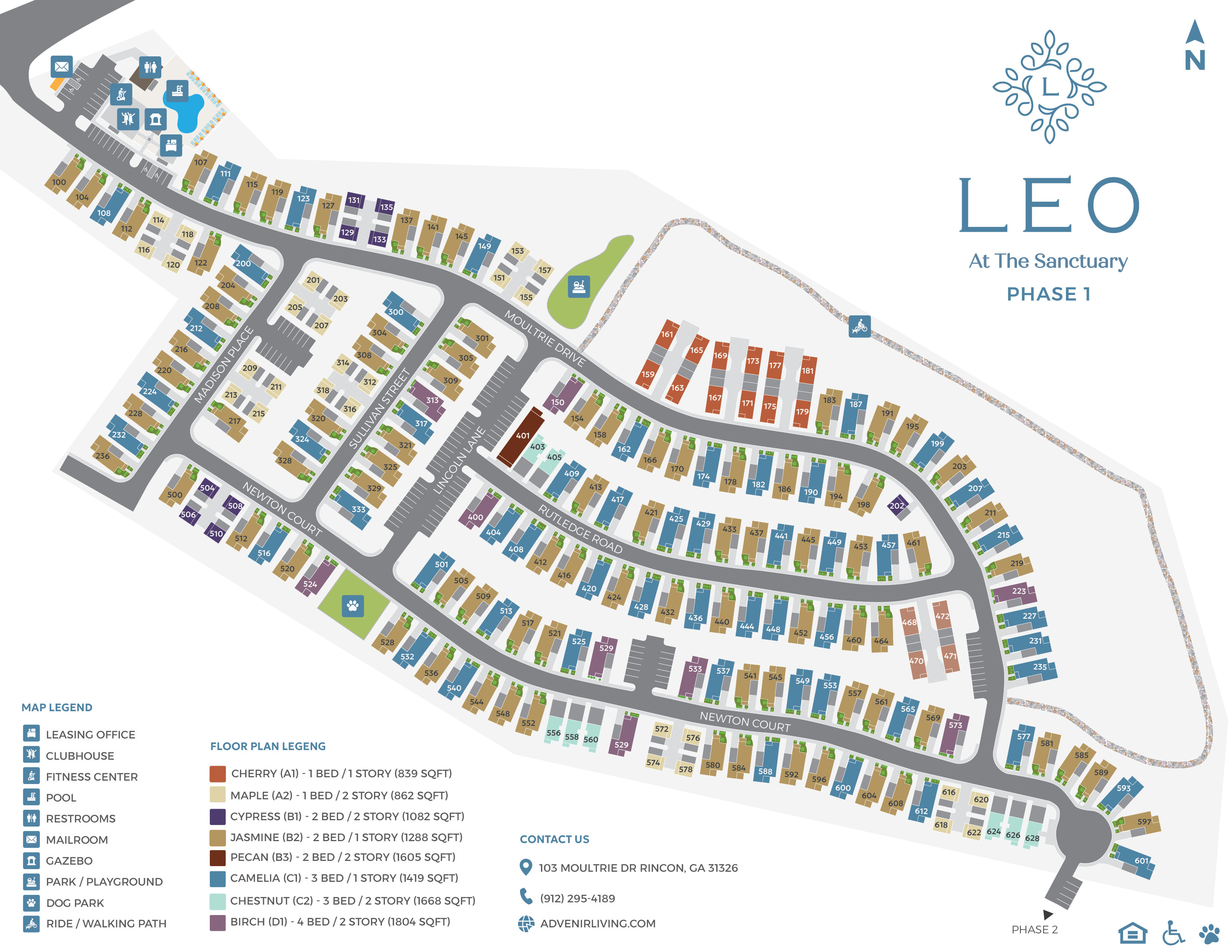 multifamily complex layout